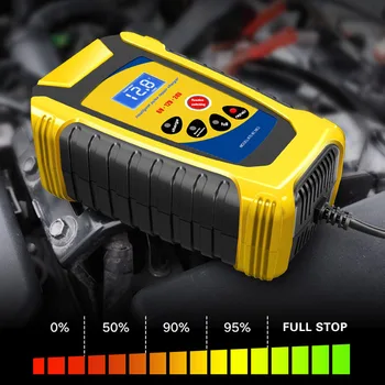 

Car Battery Charger 6V/12V/24V High-power Intelligent Full Automatic Universal Pulse Repair Digital LCD Display Car Charger