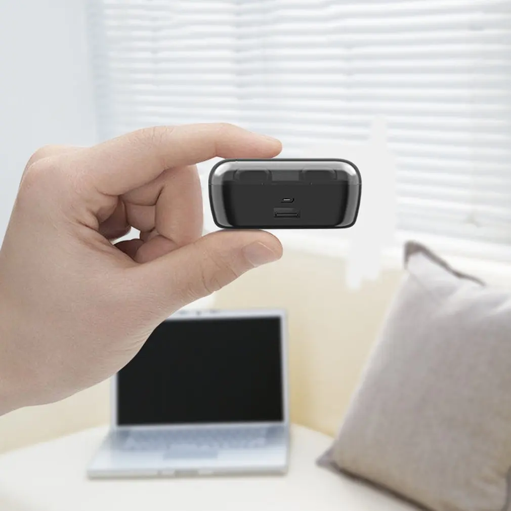 Bluetooth 5,0 наушники с шумоподавлением светодиодный дисплей TWS беспроводной стерео вкладыши IPX7 водонепроницаемая Спортивная гарнитура с зарядным устройством