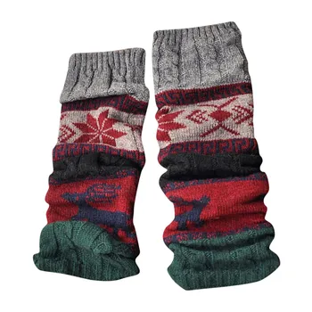 

Winter Warm Leg Warmers Cable Knit Knitted Crochet High Long Socks
