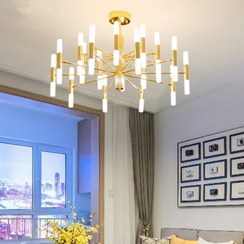 

European simple rod tube pipe hanging pendant light lamp LED droplight Modern foyer living sitting room LED pendant lamp light