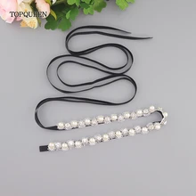 TOPQUEEN S71 свадебный пояс со стразами и блестками свадебное платье с поясом аксессуары свадебный пояс со стразами