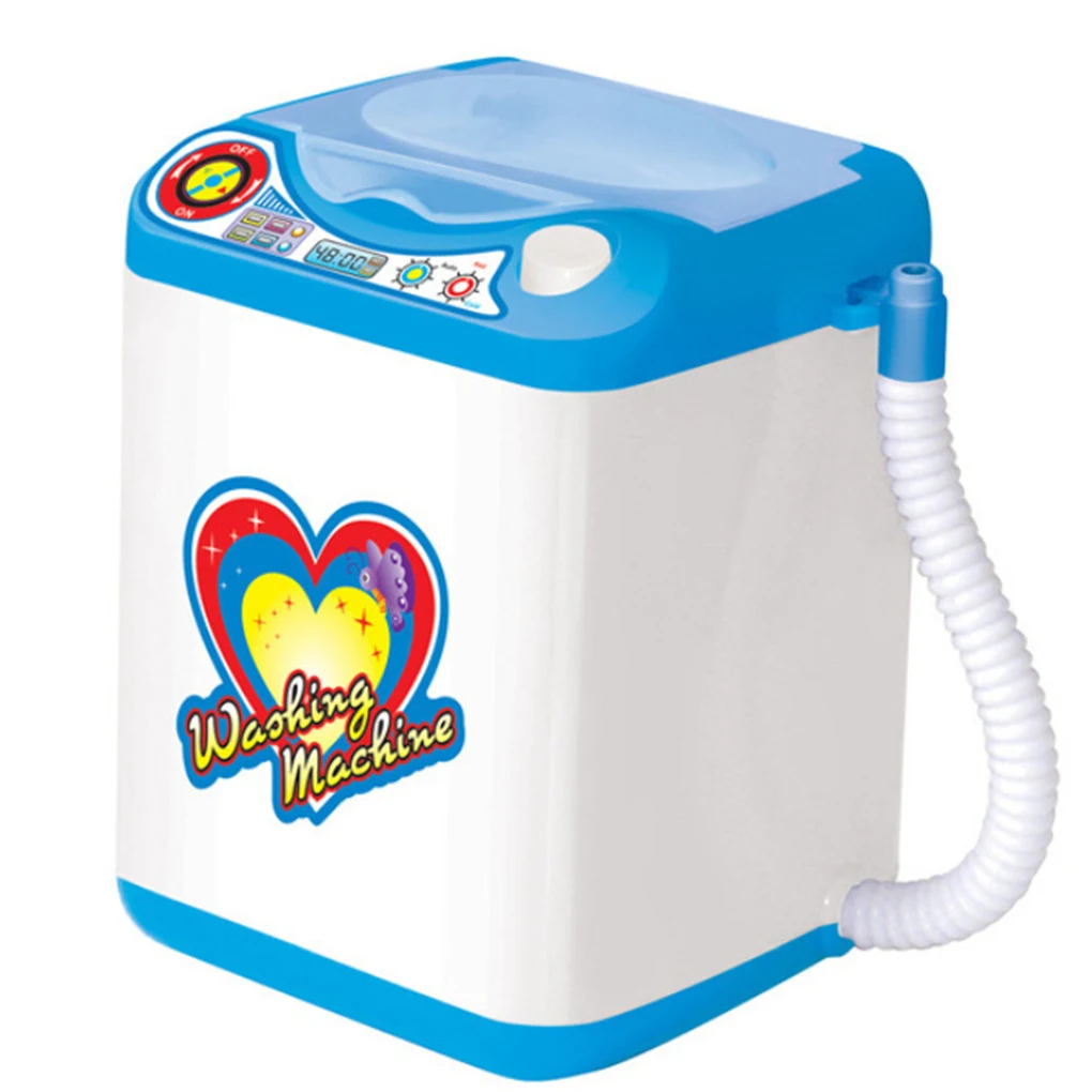 Мини автоматическая стиральная машина игрушки Детская мебель игрушки макияж Щетка Очиститель случайный узор
