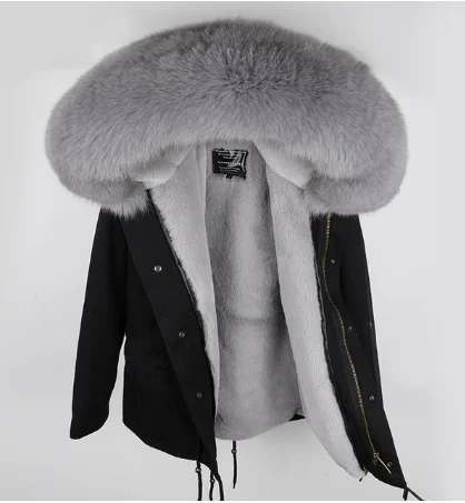 Мужское повседневное пальто из натурального меха енота, пальто с капюшоном, парка из натурального меха, подкладка из искусственного меха, теплые куртки, Мужская короткая зимняя куртка - Цвет: 13