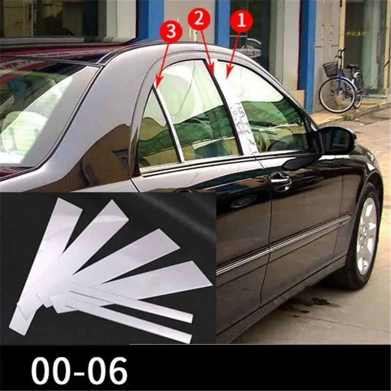 Авто Модифицированная Автомобильная оконная крышка бензобака внешняя молдинги украшение автомобиля Стайлинг 01 02 03 04 05 06 для Mercedes Benz C Class