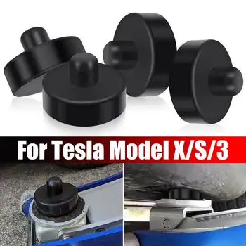 

1/4Pcs Black Rubber Jack Lift Point Pad Adapter Jack Pad Tool Chassis Jack Car Styling Accessories For Tesla Model X/S/3