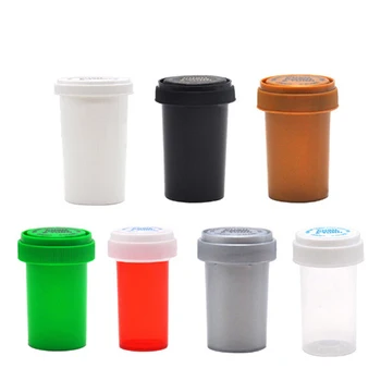 

75ML Push Down Turn Vial Container For Weed Storage Stash Jar Pill Bottle Case Herb Random Colour