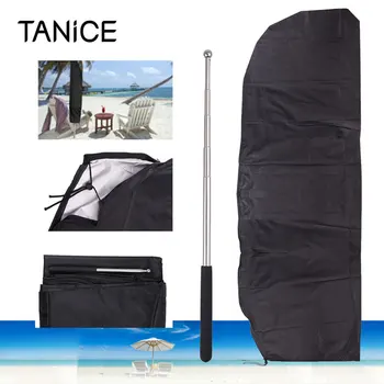 

TANiCE 210D Oxford Cloth Waterproof Beach Patio Roman Umbrella Cover with Storage Bag Stretchable Rod Sun Cover Accessories Tool