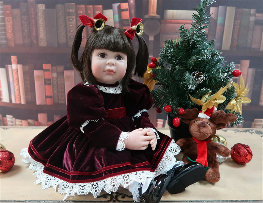 Adoras reborn baby doll 24 дюймов Мягкий силиконовый винил reborn Младенцы реалистичные девочка принцесса куклы игрушки подарок bebe reborn Малыш