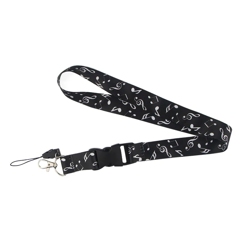 PC233 Музыкальный брелок для ключей в виде пианино Lanyards держатель удостоверения личности ID карта Пропуск Тренажерный зал мобильный бейдж держатель ключевой ремень