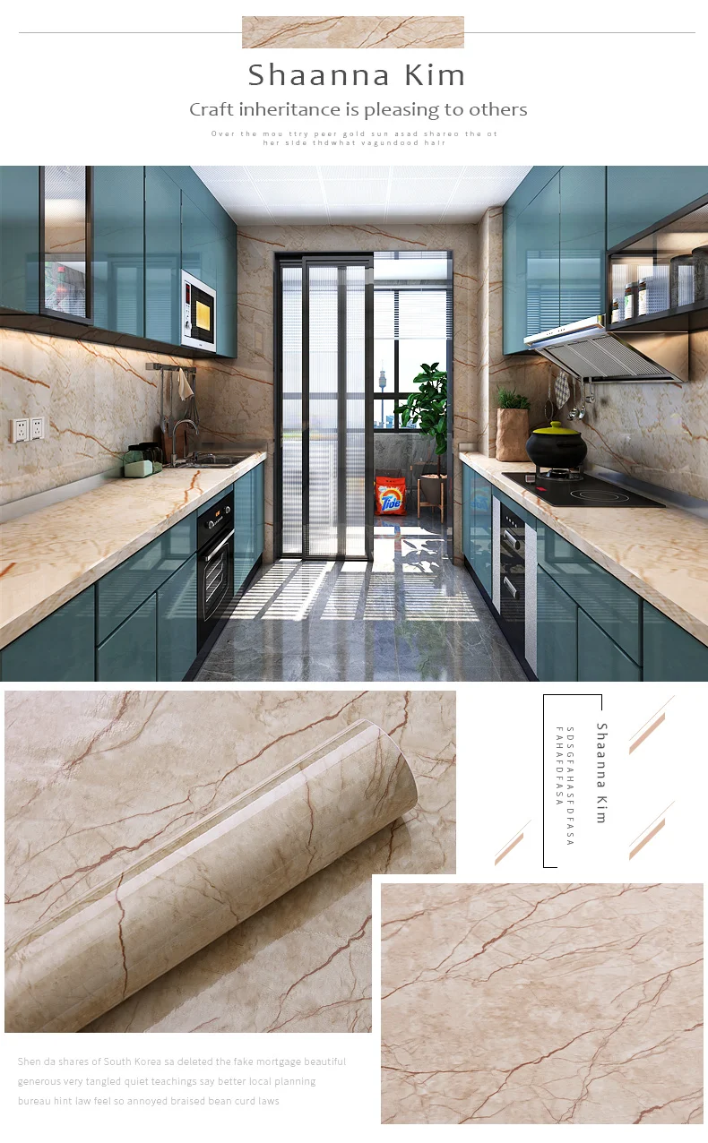 61 см* 5 м утолщенные ПВХ водонепроницаемые мраморные обои самоклеящиеся настенные художественные наклейки термостойкие мраморные обои для спальни