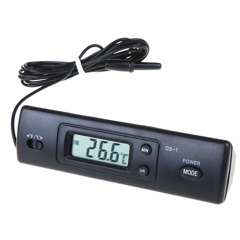 Hot Sale Auto Car In-Outdoor Thermometer W/Sensor For A/C Digital LCD Display New
