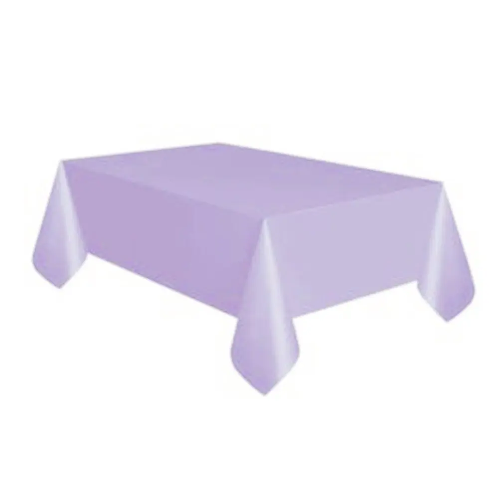 Light purple Одноразовые вечерние полиэтиленовые скатерти на день рождения, десертный стол, одноцветная скатерть 137*183 см - Цвет: Light purple