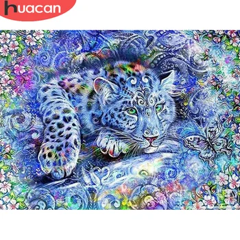 

HUACAN DIY Diamond Painting 5D Leopard Full Drill Embroidery Animal New Arrival Mosaic Home Decor Diamond Art