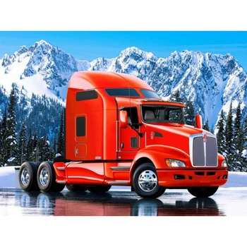 

DIY 5D Diamond Painting Red truck head snow scene Rhinestone Mosaic Pattern Diamond Embroidery Home Decoration Crafts landscape