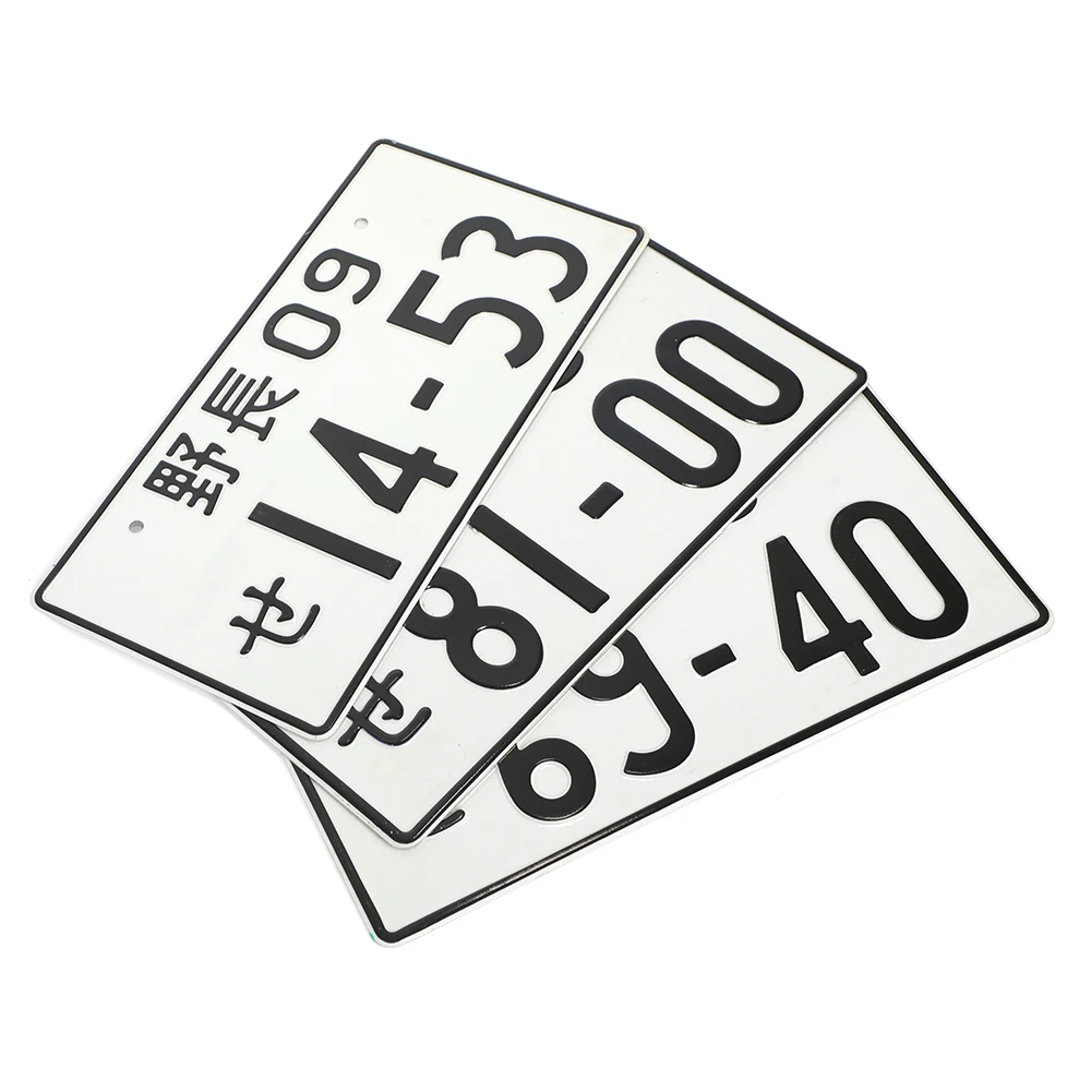  JDM Japanese Style License Plate Aluminum License Number For Universal Car