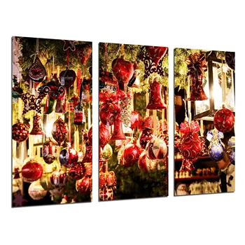 

Christmas ornaments, photo print on wood, modern picture decorative 26308