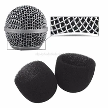 Черная круглая шаровая форма шапка с микрофоном ветровое стекло гриль внутренняя пена губка для SLX24 PGX24 PG58 BETA58A чехол для микрофона A30 19 Прямая поставка