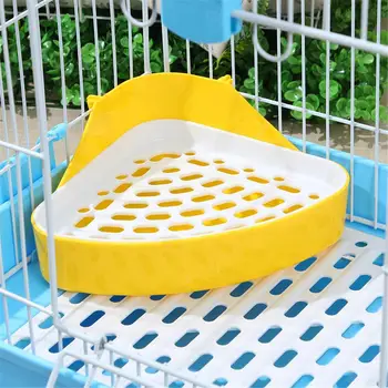 

Small Pet Bedpan Anti Splash Hamster Lattice Toilet Kitten Corner Cleaning Pee Tray Cavy Rabbit Puppy Plastic Potty Training