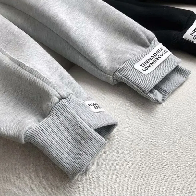 Весенне-осенние брюки ropa mujer Pantalon Femme женские повседневные свободные высокие эластичные спортивные штаны с принтом сбоку Harajuku