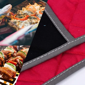 

Housewares Double Oven Glove Double-head Non-slip Cotton Gloves Heat Resiatant Kitchen Baking Gloves Oven Mitts#1