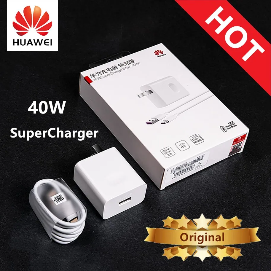 Оригинальное быстрое зарядное устройство Huawei Supercharge 40 Вт Mate 20 pro RS P20 P30