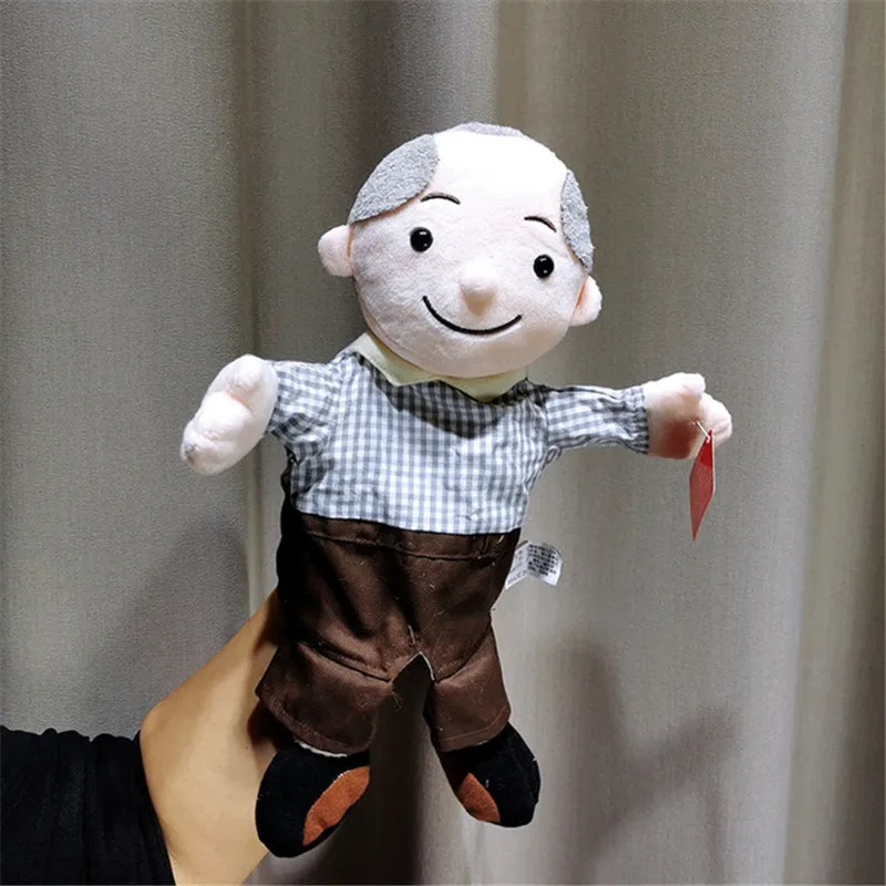 New Cartoon Family Members Hand Puppets Plush Toys Kindergarten Parent-child Interaction Playhouse Educational Dolls  (7)