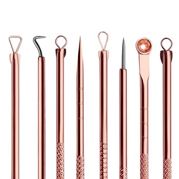 

4PCS Blackhead Whitehead Comedone Spot Pimple Blemish Extractor Remover Tool Set Kit