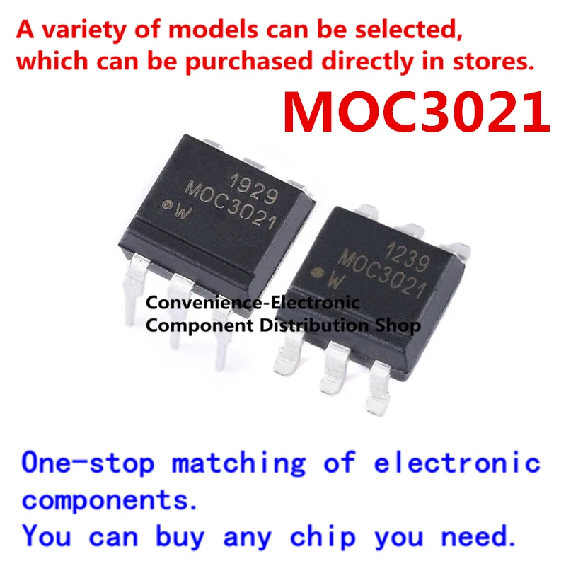 

10 PCs/pack MOC3021 MOC3021s-ta1/SMD-6 SOP-8 DIP-6 triac output photoelectric coupler