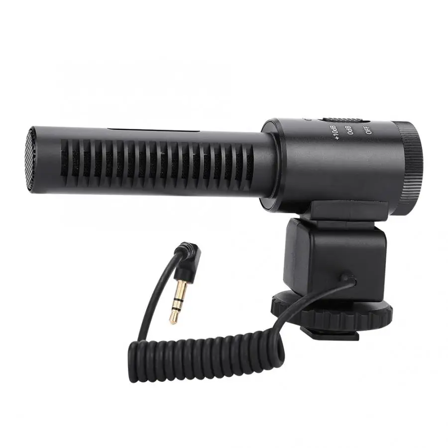 Mcoplus MIC-03 Цифровой 3,5 мм DV видео запись камера стерео микрофон 200 Гц низкочастотный микрофон fotografia acessorio