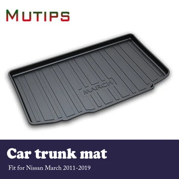 

Mutips 1Set Car Cargo rear trunk mat For Nissan March 2011 2012 2013 2014 2015 2016 2017 2018 2019 Waterproof carpet Accessories