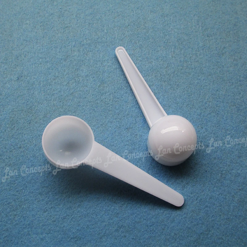 200pcs 1g Transparent Plastic Measuring Scoop For Medical Food Icecream, Free Shipping