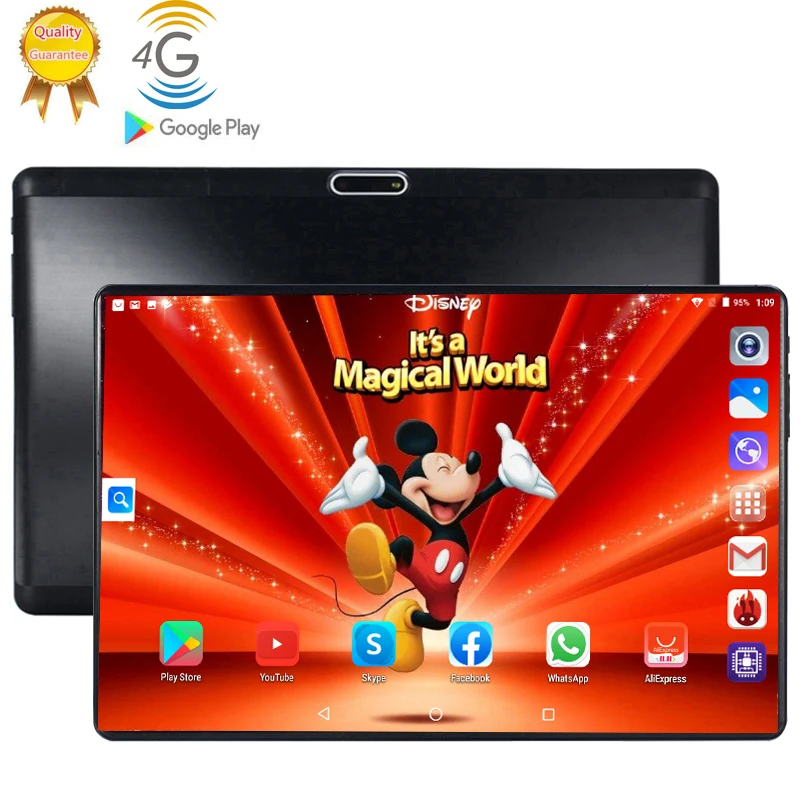 

Tablet 10.1 inch LTE 3G Phone Call Tablets Octa Core Android 9.0 Tablet pc 6G+128G WiFi GPS Bluetooth Dual SIM IPS Screen 128GB