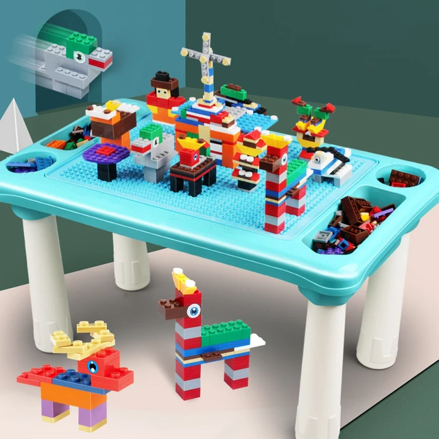 $US $27.57  Children Building Blocks Table Compatible Multi-function Play Game Table With Small Particles Learn