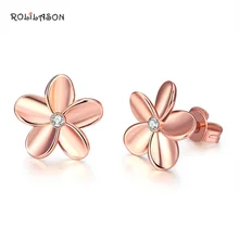 Новые 925 золотые серьги Модные ювелирные изделия Большой Белый цикроний, кристалл жена свадебный подарок JE1213