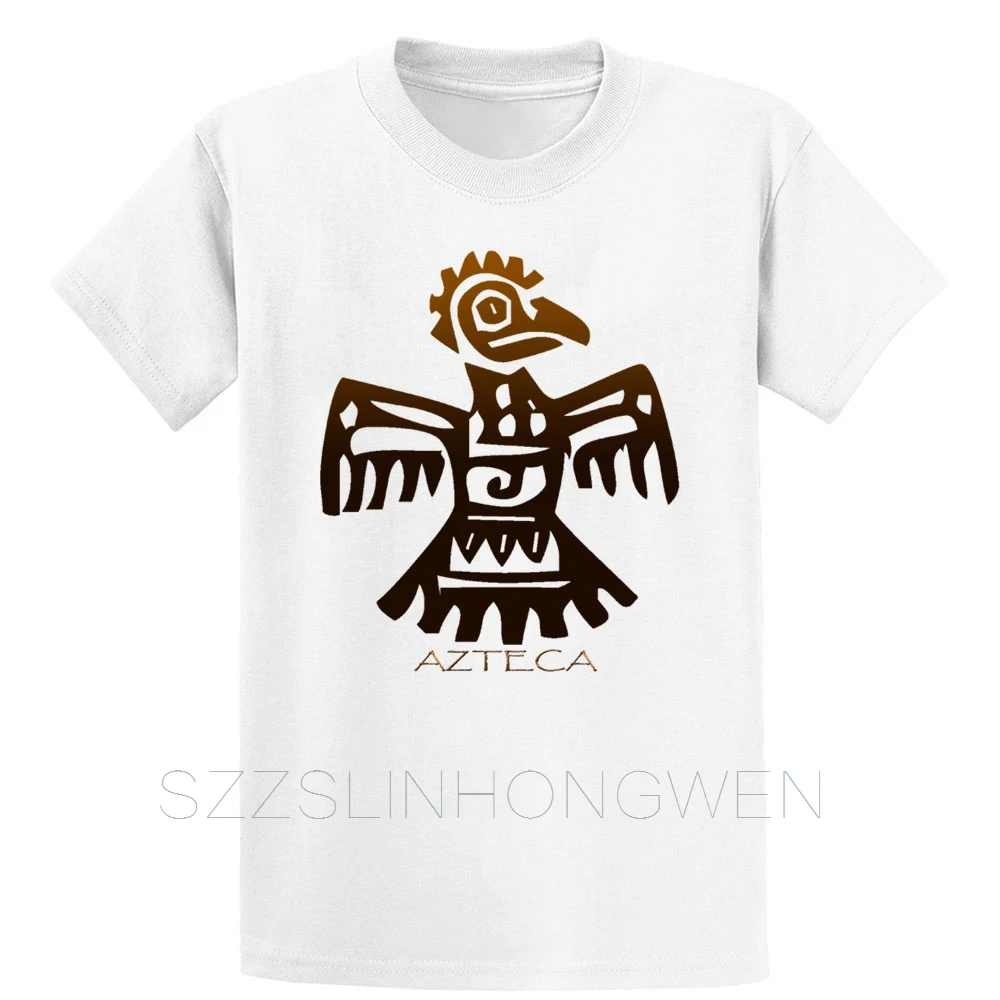 Azteca Bird Spirit T Shirt Funny Summer Style Fit Cotton Natural Plus Size 5xl Printing Leisure | Мужская одежда