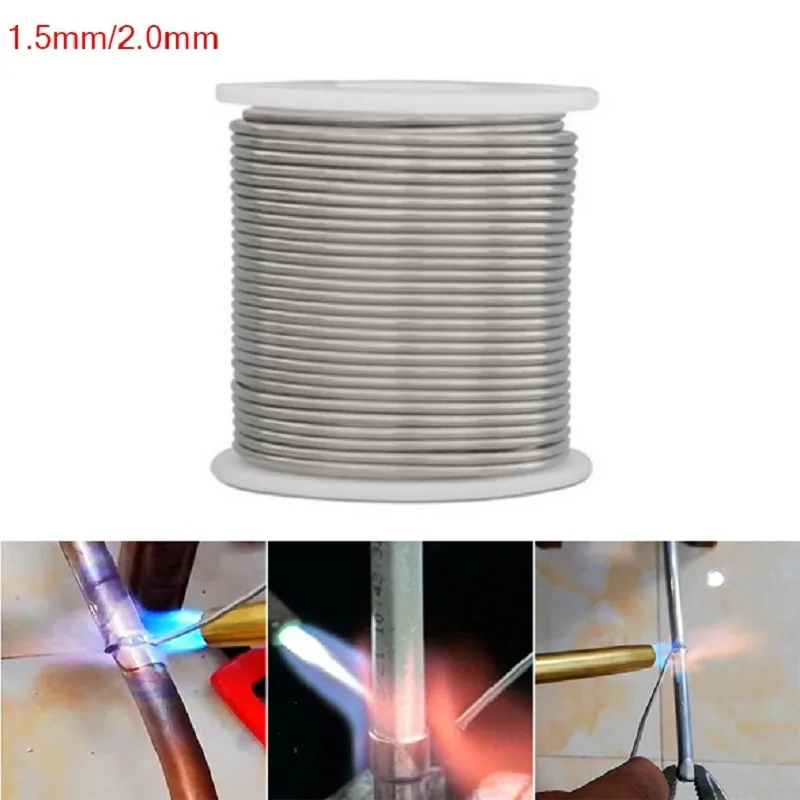 

1000/2000/3000/5000mm Aluminum Welding Brazing Wires 1.5/2MM Low Temperature Wire Solder Cored No Need Solder Powder