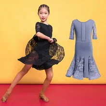 Best Price New Girls Latin Dance Ballroom Salsa Tango Dress Kid Child Lace Latin Dance Dresses Leotard Long Sleeve Costume 110-170cm Best Price New Girls Latin Dance Ballroom Salsa Tango Dress Kid Child Lace Latin Dance Dresses Leotard Long Sleeve Costume 110-170cm
