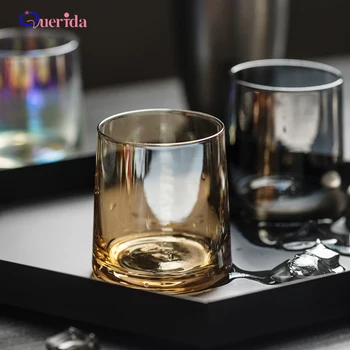 

Creative Colored Wine Glass Champagne Whiskey Tea Cup Juice Mugs Heat Resistant Beer Stemless Wine Glass Juice Mugs Water bottle