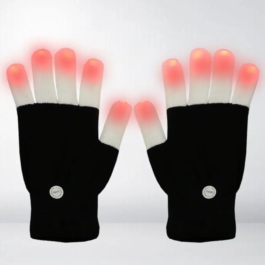 Танцевальные светодиодные светящиеся перчатки, красочные светящиеся перчатки для выступлений, новые экзотические блестящие перчатки