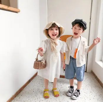 

2020 New Style Girls Dress Cotton Fashion Summer Girls Dresses 1-6t QA108