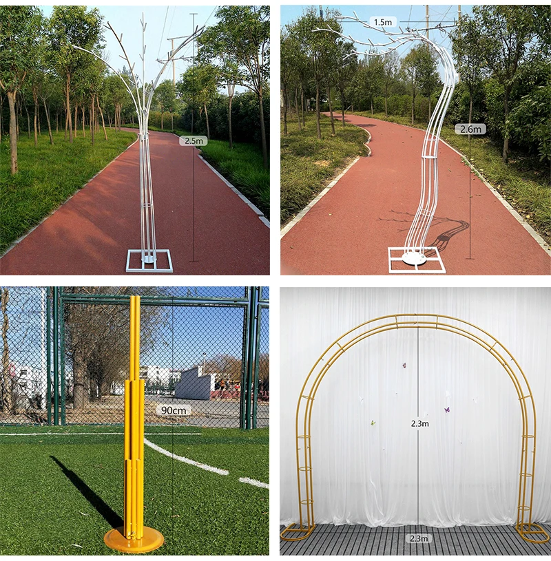 JAROWN Artificial Cherry blossom Flower Pink Cherry Tree Sakura Wedding Stand Iron Arch Frame Party Decoration Home Backdrop Wall Decor (81)