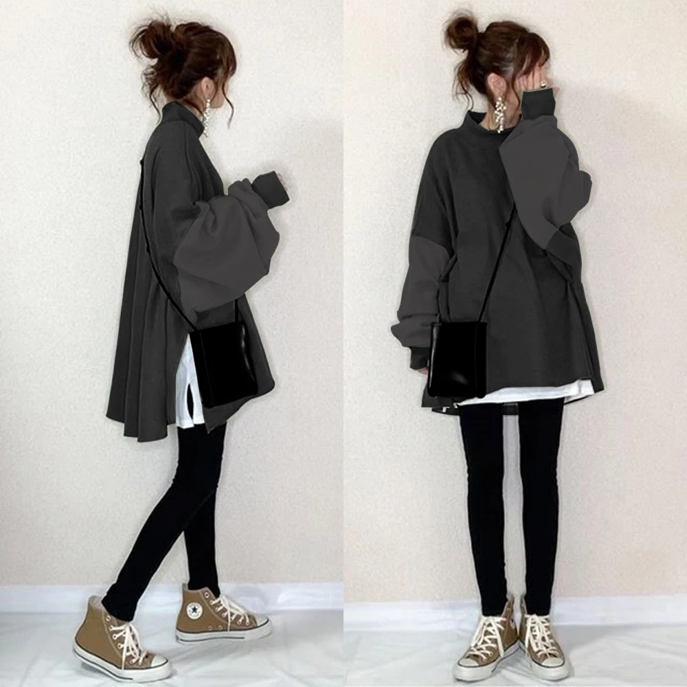 

Women Harajuku Hoodie Autumn Pullover Casual Fashion Simple Preppy Top Oversize Loose Young Girl Fashion Outwear Sweatshirt New