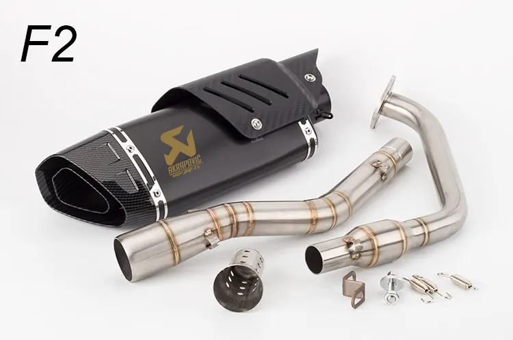 51 мм Akrapovic выхлопная труба мотоцикла Yoshimura R15V2 YZF-R15V3 передний сегмент катализатора передняя половина заднего давления глушитель - Цвет: F2