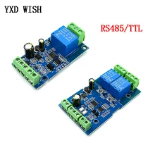 Modbus-Module de relais 5V 1/2 canaux, entrée/sortie RS485/TTL, Module de relais 1 2 voies, interface de Communication, panneau d'indicateur