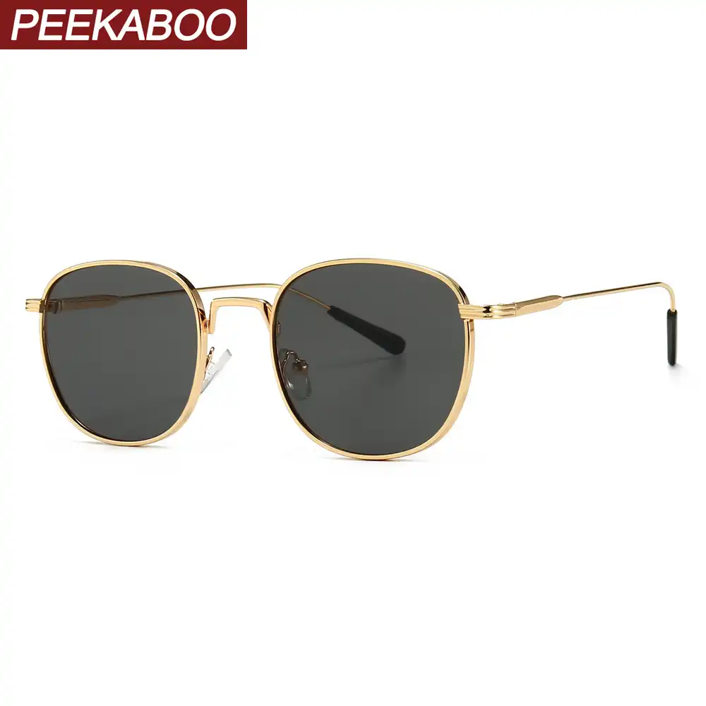 gold frame square sunglasses