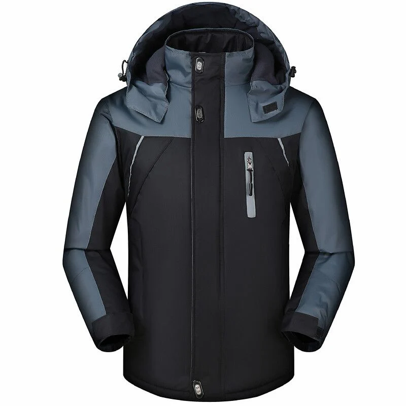 Мужская лыжная куртка, теплая куртка для сноубординга, дышащая спортивная куртка размера плюс для кемпинга и снега - Цвет: 1