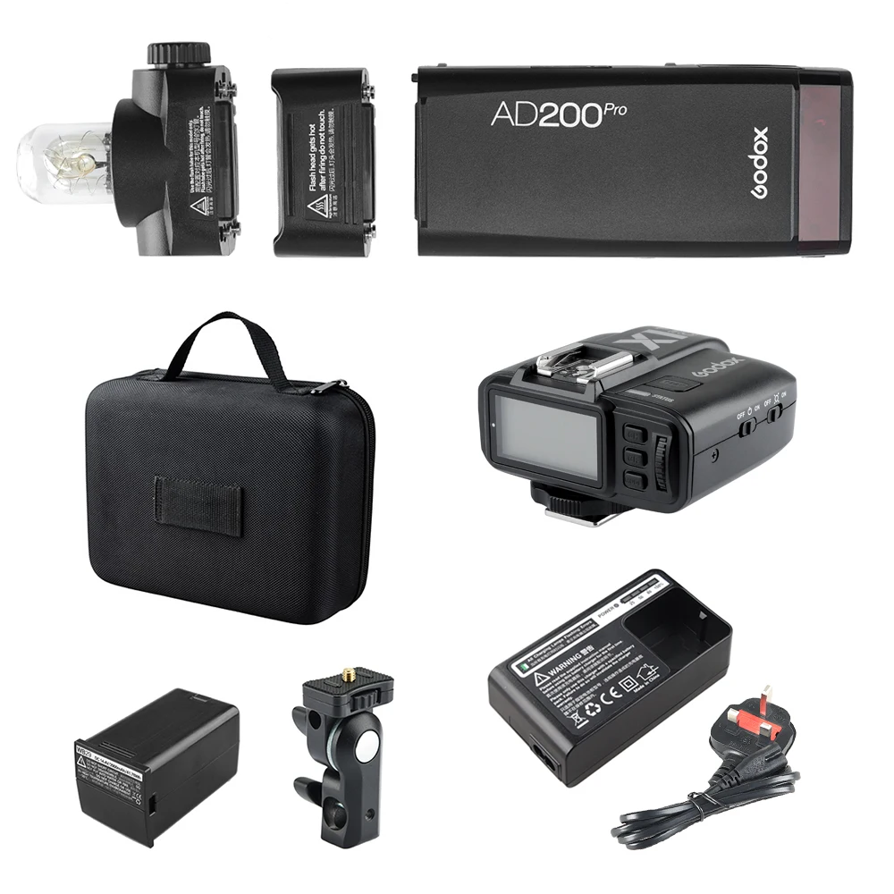 Godox AD200Pro Pocket Flash TTL w/ X1T-C Trigger Head Speedlite/Bare Bulb All in One Kit for Canon EOS Camera | Электроника