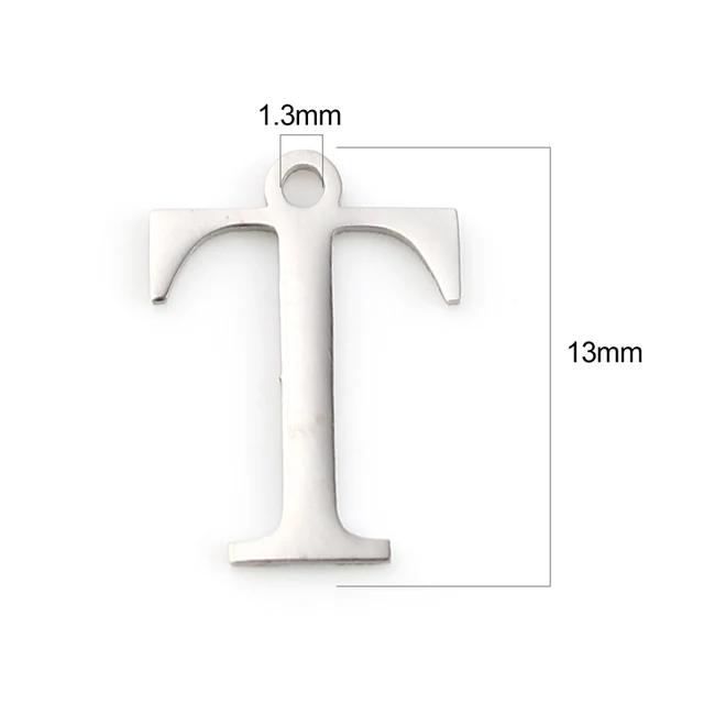 Fashion 304 Stainless Steel Charms Silver Color Greek Alphabet Pendants for Women Necklace Earring Jewelry Accessories Gifts Style S