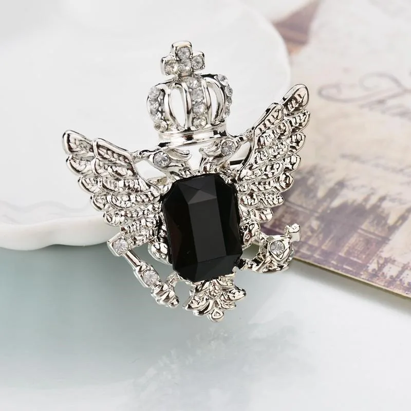 Модная Элегантная универсальная брошь с кристаллами в форме короны модный