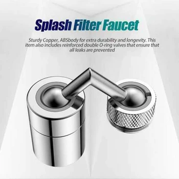 

Universal Splash Filter Faucet Rotate Water Outlet 720° Bathroom Basin Lengthen Extender Kitchen Accessories